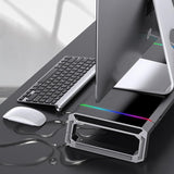 Color-changing Led Lights Ergonomic Work Setup Computer Rgb Monitor Stand Riser Strong Load-bearing for Laptop