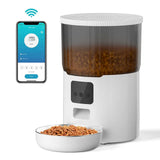 4L Button Smart Automatic Feeder With Stainless Steel Timing Voice For Dog Cat Auto Feeding Bowl Pet Dry Food Dispenser