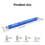 Universal Multitool Compact Offset Extension Wrench Automotive Metal 39cm with Adapters Hand Tool Supplies