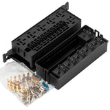 12V Auto 11 Way Fuse Box Block With 5 Pin Relay and Fuses For Automotive Car Marine Truck Trailer Boat