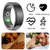 R02 Smart Fiess Ring 5.0 Bluetooth-Compatible Blood Oxygen Tracker IP68 & 5ATM Waterproof Android for IOS