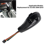 LED Automatic Gear Shift Knob Easy Clean Soft Gear Shift Knob Lever with Red Button for Vehicle