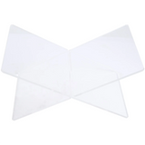 2Pcs Acrylic Book X-Shaped Stand Cookbook Recipe Menu Magazines Storybook Holder for Display