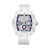 PINTIME Sport Watch Top Brand Fashion Choronograph Quartz Watches For Men Fashon Silicone Strap Mens Wristwatch With Date
