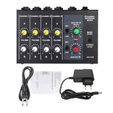 Studio Mixer Am-228 Ultra Compact Audio Sound Mixer Mixing Console Professional Sound Table Stage Monitor Low Noise 8 Channels