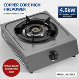 Household Stainless Steel Energy-Saving Gas Single Stove - Desktop for Kitchen Cooking