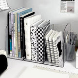 Bookends Acrylic Transparent Bootand Divider Board Office Desk Organization for Fixed