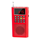 Mini FM Radio Portable Loudspeaker Recorder Outdoor MP3 Music Player Support TF Card USB AUX Play with LED Digital Display