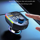 Car Bluetooth 5.0 MP3 Player PD/QC3.0 FM Transmitter Wireless Handsfree Car Kit Dual USB Fast Charger Support U Disk Play