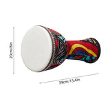 8-inch African PVC Body Goatskin Surface Lightweight Hand Clapping Percussion Instrument Bongo Drum