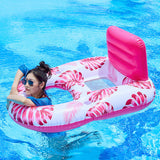 Iatable ats at Lounger with Cup Holder Water ating Recer Sea Swimming Ring Pool Party Toy Lounge Bed