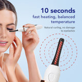 3 Gears Temperature Digital Display Eyelash Curler Long Lasting Electric Heated Comb Makeup Tool