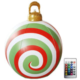 24 Inch Iatable Balls Outdoor with Light and Remote Christmas Decorations Ball Holiday Decor