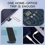 Portable Multifunctional Data Storage Box, 60W Fast Mobile Phone Holder, Charging Cable Set, Multi Head Conversio