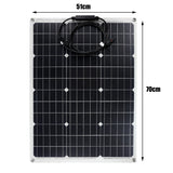 300W 18V Flexible Solar Panel Kit - With Controller Power Bank for Outdoor, Phone, iPad, Camping, RV, Car, Boat