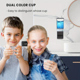 1pc Automatic Mouthwash Dispenser Touchless 700mL(23.67 Oz), Wall Mounted Mouthwash Dispenser For Bathroom With Magnetic Cups, No Drilling, Perfect For Family, Bathroom Accessories