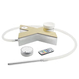 CRUSHER Acrylic Hookah Complete Kit with 4-color LED Lights Chicha Bowl Water Pipe X Letter Кальян Shishsa Smoking Set