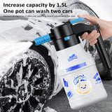 Electric Foam Wash 1.5L Pressure Sprayer USB Rechargeable for Home Garden Car Beauty and Cleaning