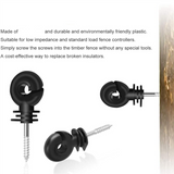 25Pcs Electric Screw-in Insulator Ring Wood Post Insulator,Livestock Fence Accessories