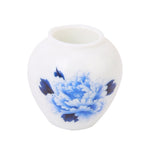 Set of 3Pcs Dollhouse Miniature Plastic Flower Vase---Blue Painted