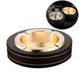 150x120x40MM Oval Ashtray Leather Metal Ashtray Creative Ashtray Cigar Ashtray