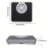 1pc BR808 Mechanical Personal Bathroom Scales, Extra Large Analog Dial Scales, Retro Spring Scales, 150kg/330lb Dual Reading For Hotel Fitness Beauty Salon