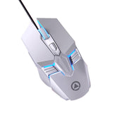 Wired Gaming Mouse Adjustable Color Light Streamline Design Pc Computer Mice