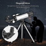 Astronomical Compact Portable Telescope of 90X Magnification with Finder Scope Adjustable Tripod for Kids Beginners