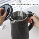 1pc, Small Electric Kettle, Travel Mini Hot Water Boiler Heater, 304 Stainless Steel 0.8L Portable Electric Kettles For Boiling Water, 5 Mins Coffee Kettle Travel Teapot With Auto Shut-Off, Summer