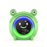 1pc Cartoon Frog Student Sleep Trainer Clock, ToddlerAccompanying Sleeping Night Light Wake Up Alarm Clock, Wake Up Wake Up And Night Accompanying Sleeping Night Light, Birthday Christmas Various Holiday Gifts USB Plug Power Supply