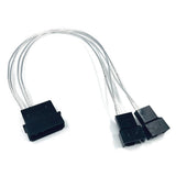 1 For 4 12v Pc Case Fan Power Adapter Cable 4-pin Molex To 4 X 3/4 Pin Pmw