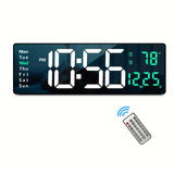 1pc Wall-Mounted Digital LED Mirror Clock With Plug-in Alarm - Perfect For Any Room!