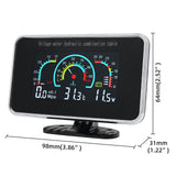 Digital 3 IN 1 LCD Gauge Water Temperature Gauge+Oil Pressure Gauge+Voltmeter with Sensor for Universal Truck 12V 24V