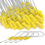 (Yellow) 120 Steel Cable Seals Metal Security Seal Numbered Metal Truck Trailer Seals Security Tags Tamper Ev