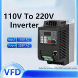 0.75kw VFD Frequency Converter Single Phase 110V Input to 3 Phase 220V Output Motor Variable Speed