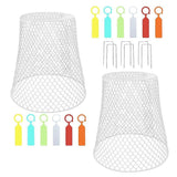 2 Sets Plant Screen Covers For Outside Garden Plant Tent Cover Flower Pot Protection Net Wire Plant Cover Plant Cages To Keep Rabbits Out Iron Plant P