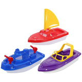 3pcs Plastic Speedboat Toys Funny Baby Shower Toys Outdoor Sand Beach Toys