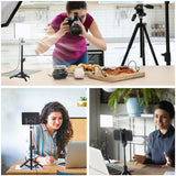 Andoer 2 Pack Photography Fill Panel 45W LED Kit 2800K-6500K with Desktop Light Stand for Video Live Streaming