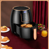 5.5 L US Standard Cross-border Air Fryer Touch Screen Automatic Fryer British Standard Deep Frying Pan Chips Machine Airfryer
