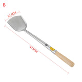 Stainless Steel Big Long Spatula Shovel Chef Cooking Cocina Utensilios Wooden Handle Spatula Kitchen Utensil