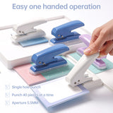 Single Hole Punch Paper Circle Puncher Mini DIY Cutter Up to 40 Sheets Punching for A4 A5 B5 Notebook Scrapbook