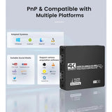 4K Video Capture Card Board HDMI-compatible USB 3.0 A C Loopout Recorder 1080P Grabber OBS Capturing Game Live Streaming Mic