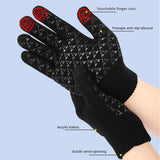 USB Heated Knitted Full Finger Non-Slip Thermal Knitting Mitts Cycg Gloves for Autumn Winter