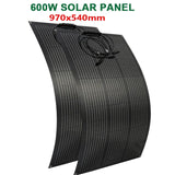 600W/300W Solar Panel Kit - 18V Flexible Monocrystalline Solar Cells Power Charger for Outdoor Camping, Yacht, Motorhome, Car, RV, Boat.