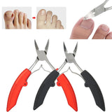 Professional Cuticle Scissors Fingernail Toenail Thick Ingrown Toe Nail Clippers Pliers Pedicure Tool Non-Slip Handle Durable