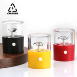 CRUSHER Mini Electric Tobacco Grinder Portable USB Charging High Speed Rotating Blade Dry Herb Grinders for Smoking Accessories