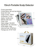 NEW 15inch LCD Scalp/Skin /Hair Follicle Detector Ultra HD UV Testing Analysis Magnifier Professional 50X/200X Skin Analyzer