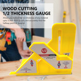 Wood 1/2 Thickness Gauge Woodworking Center Marking Device Wooden Board Oblique Cutting Positioning Puncher Carpenter