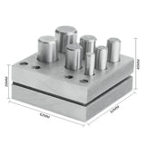 Jewelers Disc Cutter 7 Hole Punch Set Metal Circle Cutting Punching Jewelry Tools Goldsmith Punching Die Equipments