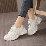 Breathable mesh dad summer new style thick soft soled ultra light sports shoes, fashionable height increasing women's shoes